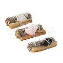 Smudge set mit salbei und palo santo drei rauchstäbchen mit kristallen für energetische reinigung spirituelles geschenkset