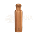 Cylindrische kupferne wasserflasche aus reinem kupfer mit extra schwerer ausführung und graviertem logo