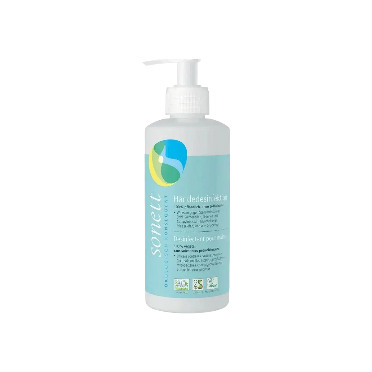 Sonett Händedesinfektion in Pumpspender, Reinigungsmittel für hygienische Händereinigung, 300 ml