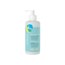 Clear plastic sonett hand bottle with white pump and light blue label in german and french for hand disinfection