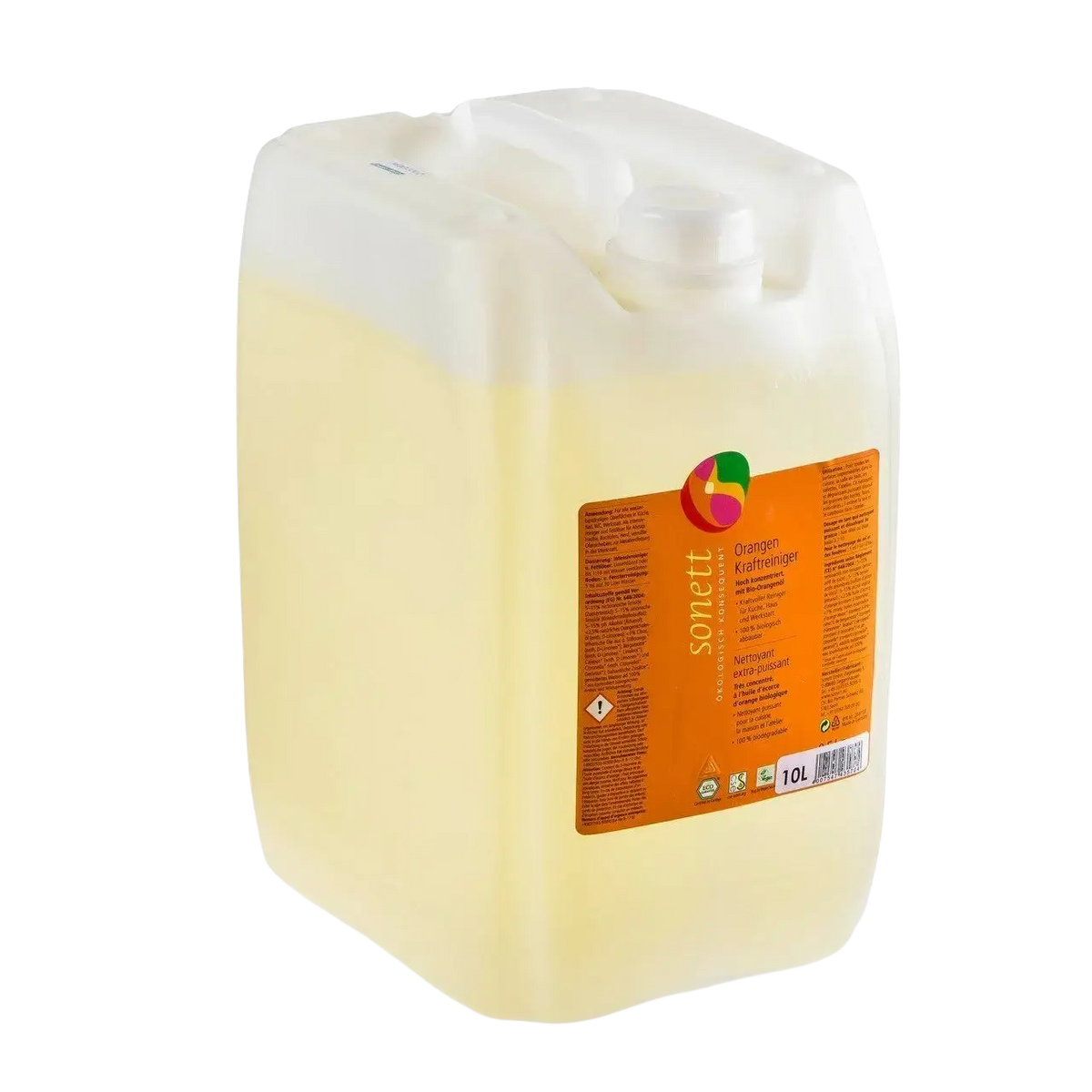 Sonett Orangen Kraftreiniger in 500 ml, 5 l oder 10 l Flaschen, ideal gegen Ölflecken, orangefarbenes Reinigungsmittel