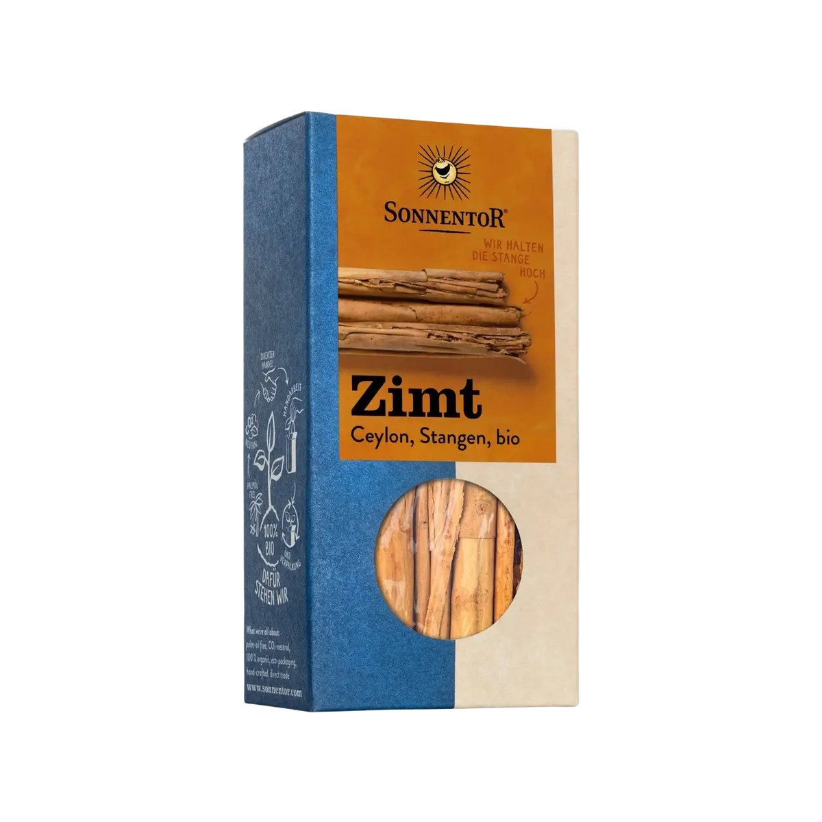 Bio Ceylon Zimtstangen von Sonnentor, edle Zimtstangen für Küche, Tee und Weihnachtsgebäck, 18 g, in einer transparenten Verpackung