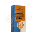 Sonnentor bio ceylon zimtstangen in blauer kartonverpackung mit sichtfenster zeigen biologische ceylon zimt aus cinnamomum verum