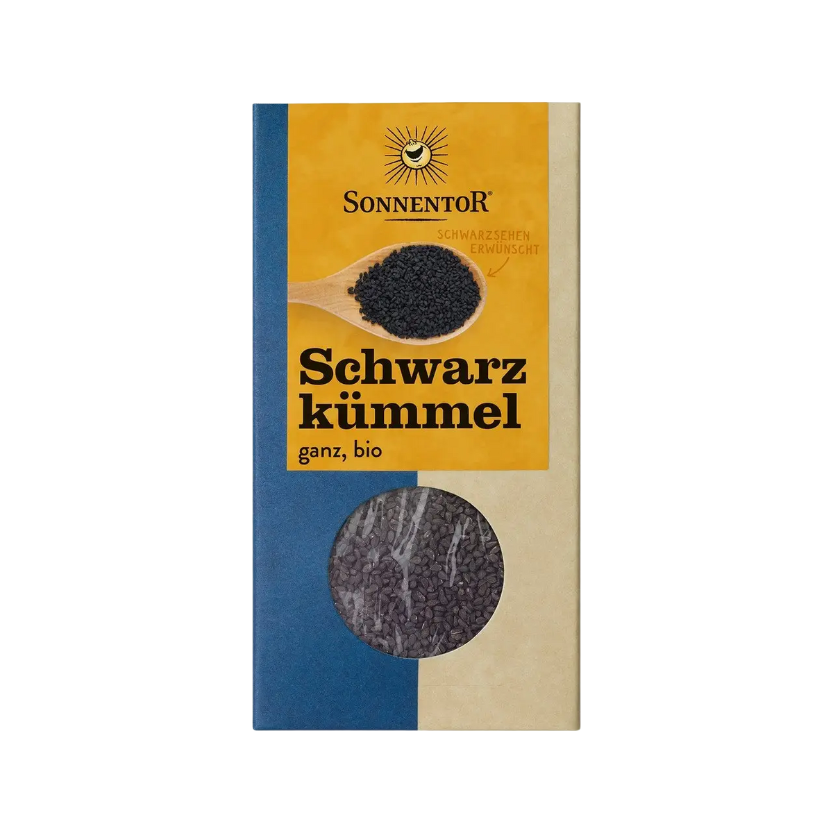 Ganz Schwarzkümmel von Sonnentor, Bio-Qualität, in Gewürzpackung, natürliche schwarze Samen für die Küche