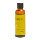 Apeiron Bio Mandelöl von Spa Vivent in einer 75 ml Flasche, reines Körperpflegeöl mit Bio-Mandelextrakt, auf weißem Hintergrund.