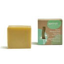 Apeiron Pflanzenöl-Seife Brahmi von Spa Vivent, 100g, mit natürlicher Brahmi-Formel, zeigt die Seifen-Textur und Verpackung.