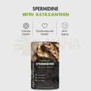 Ein zylinderförmiger behälter mit spermidin und astaxanthin zur förderung von langlebigkeit und schutz vor oxidativem stress im mana shop