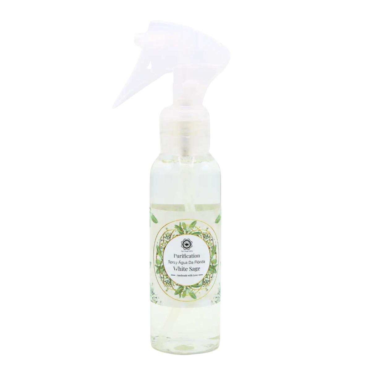 Raumspray Agua de Florida White Sage von Green Tree in einer Glasflasche, frischer Duft und aromatische White Sage Pflanze