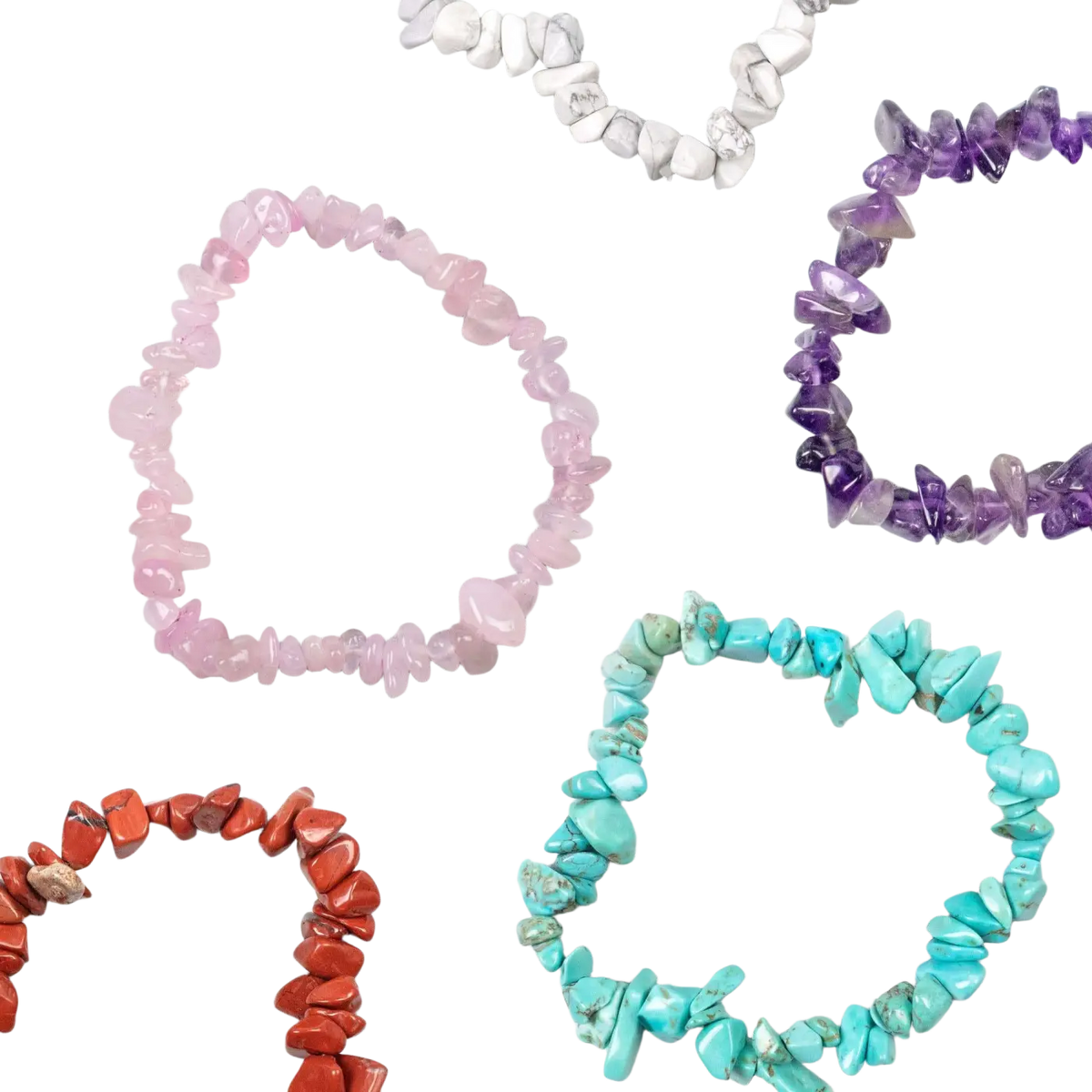 Natürlicher rosa rosenquarz chip armband als stilvolles chip bracelet aus kristall für tägliches tragen
