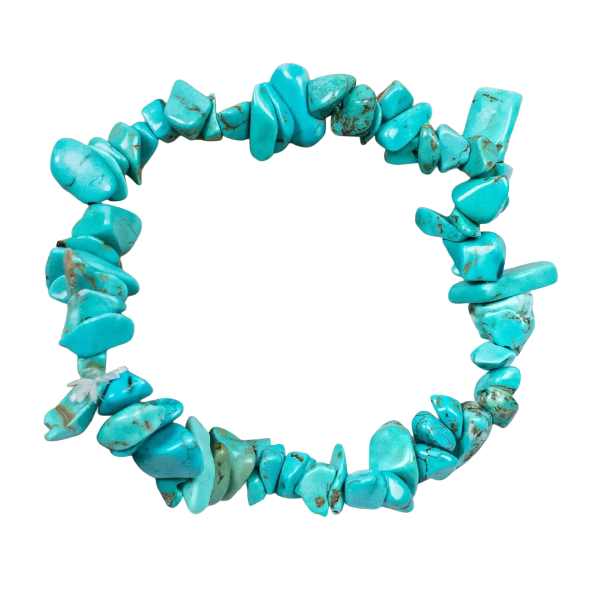 Stone chip amethys armband aus natürlichen türkisfarbenen kristall chip steinen mit matter oberfläche