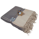 Blaue Ecobain Hamamtuch "Rugged Towel" 160x95 cm, leichtes Strand-, Badetuch und Saunatuch aus Baumwolle
