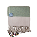 Naturgetreues Bild eines Ecobain Hamamtuchs "Rugged Towel" 160x95 cm, weiches Strandtuch, Badetuch oder Saunatuch in Naturfarbe