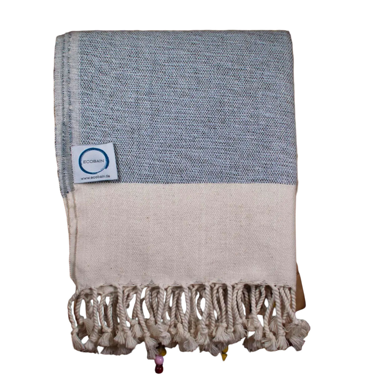 Bunt bedrucktes Hamamtuch "Rugged Towel" 160x95 cm von Ecobain, geeignet als Strand-, Badetuch oder Saunatuch.