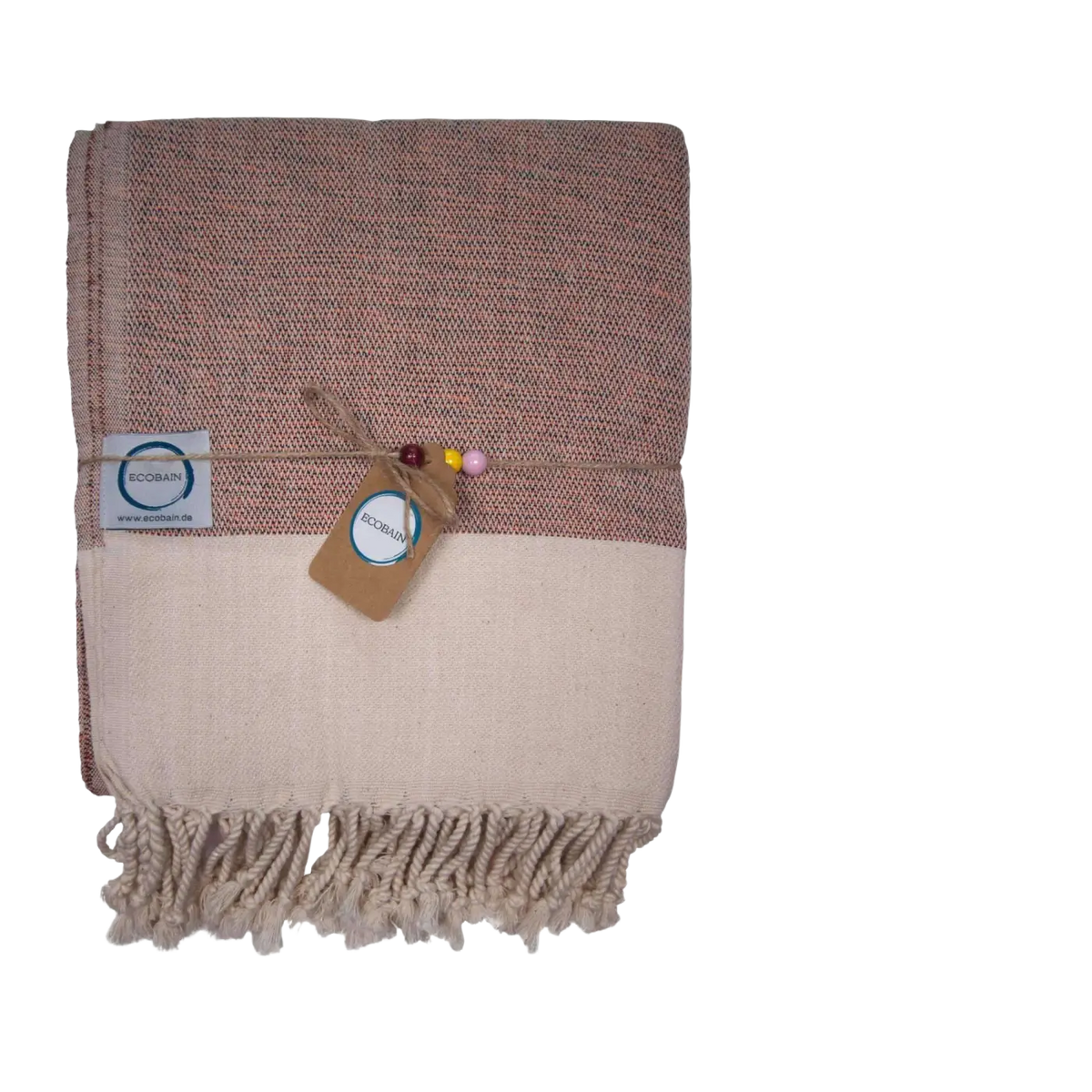 Buntes Hamamtuch "Rugged Towel" von Ecobain, 160x95 cm, aus Baumwolle, geeignet als Strandtuch, Badetuch oder Saunatuch