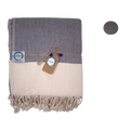 Buntes Hamamtuch "Rugged Towel" von Ecobain, 160x95 cm, weiches Strandtuch, Badetuch und Saunatuch in natürlicher Optik