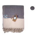 Buntes Hamamtuch "Rugged Towel" von Ecobain, 160x95 cm, weiches Strandtuch, Badetuch und Saunatuch in natürlicher Optik