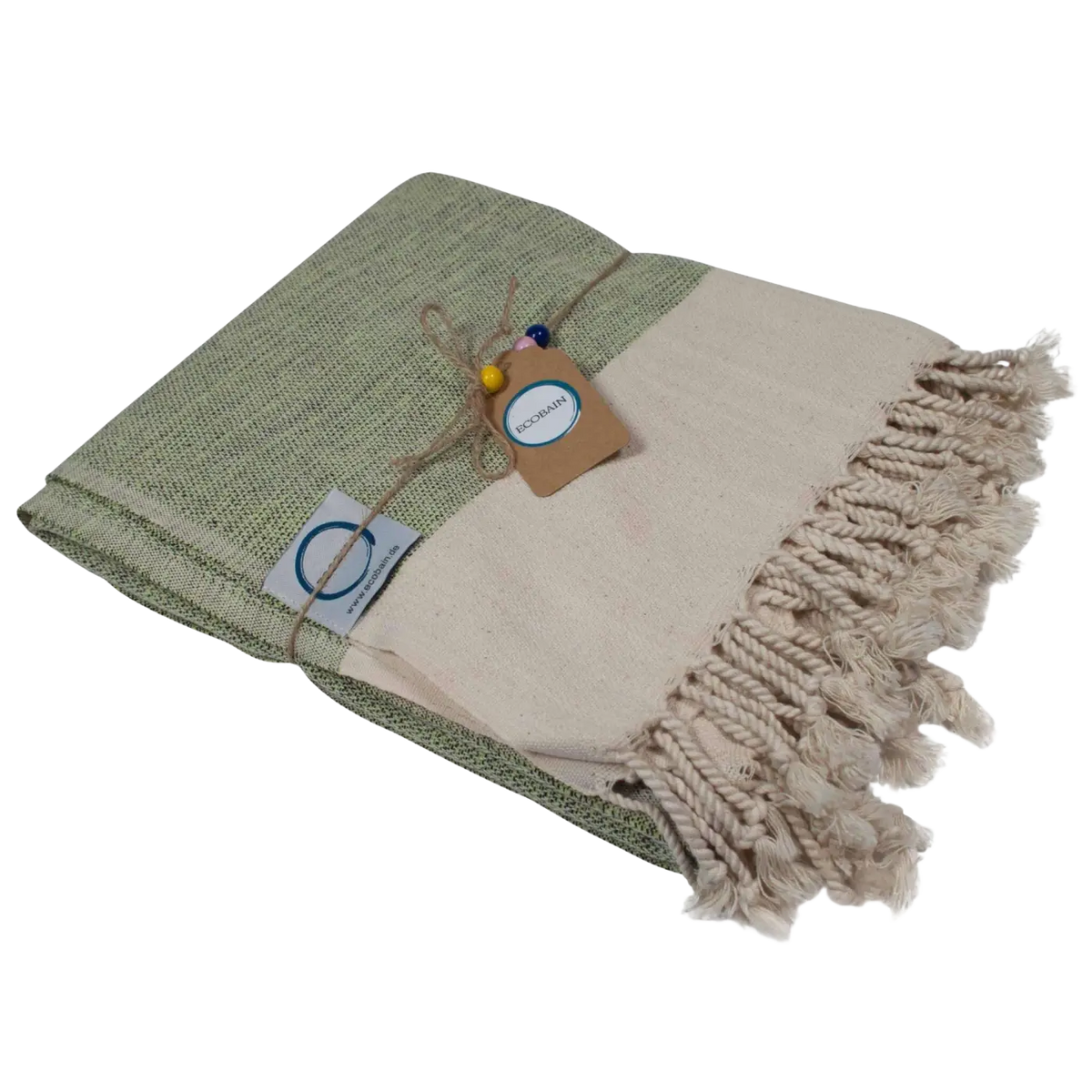 Buntes Hamamtuch "Rugged Towel" von Ecobain, 160x95 cm, Strandtuch, Badetuch und Saunatuch aus weichem Baumwollstoff