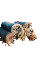 Deutsches Hamamtuch von Ecobain, 160x95 cm, weiches Strandtuch, Badetuch und Saunatuch in Rugged Towel Design