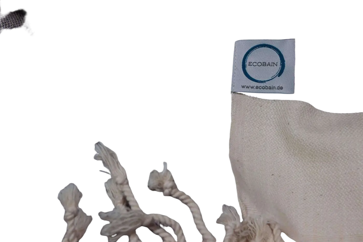 Hellgraues Ecobain Hamamtuch, 160x95 cm, aus weichem Strandtuchmaterial, ideal als Badetuch oder Saunatuch.