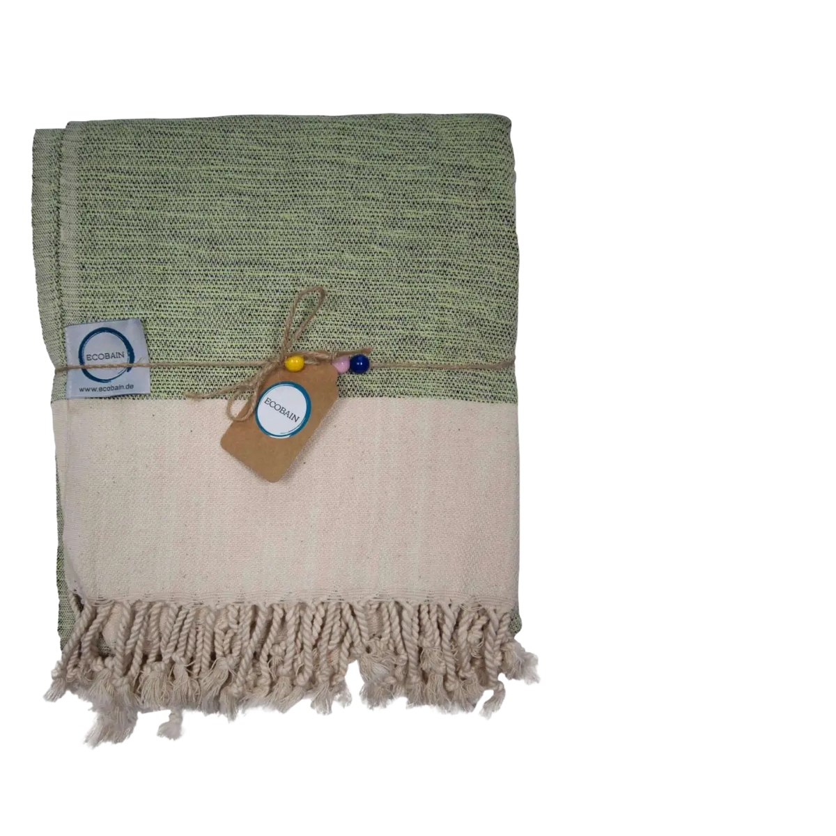 Hammamtuch von Ecobain, 160x95 cm, weiches Badetuch und Saunatuch mit robustem Rugged Towel Design in natürlicher Optik