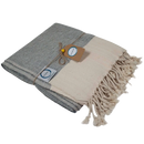 Graues Hamamtuch "Rugged Towel" 160x95 cm, Strandtuch und Saunatuch von Ecobain, weiches Baumwolltuch für Strand, Bad und Sauna
