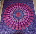 Ritualtuch mit Mandala-Design von Sundara Handicrafts, Wandtuch in 200x220cm mit bunten, detaillierten Mustern.