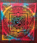 Ritualtuch und Wandtuch mit Mandala-Design von Sundara Handicrafts, 200x220cm, farbenfrohes Textil für Dekoration und Rituale
