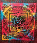 Ritualtuch und Wandtuch mit Mandala-Design von Sundara Handicrafts, 200x220cm, farbenfrohes Textil für Dekoration und Rituale