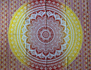 Ritualtuch mit Mandala-Design, 200x220cm, bunt, handgefertigt, Sundara Handicrafts Wandtuch für Meditation und Dekoration