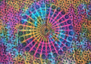 Sundara Handicrafts Ritualtuch mit Mandala-Design, 200x220cm, bunt, leuchtende Farben, Wandtuch, spirituelles Dekor