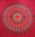 Ritualtuch mit Mandala-Design in bunten Farben, 200x220cm, Sundara Handicrafts Wandtuch für Meditation und Dekoration