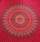 Ritualtuch mit Mandala-Design in bunten Farben, 200x220cm, Sundara Handicrafts Wandtuch für Meditation und Dekoration