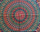 Ritualtuch mit Mandala-Muster von Sundara Handicrafts, 200x220cm, farbenfrohes Wandtuch mit Kamel-Design