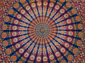 Sundara Handicrafts Ritualtuch mit Mandala-Design, 200x220cm, buntes Wandtuch für Meditation und Dekoration