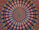 Sundara Handicrafts Ritualtuch mit Mandala-Design, 200x220cm, buntes Wandtuch für Meditation und Dekoration