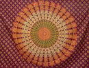 Sundara Handicrafts Ritualtuch mit Mandala-Design, 200x220cm, farbenfrohes Wandtuch mit detailliertem Muster.
