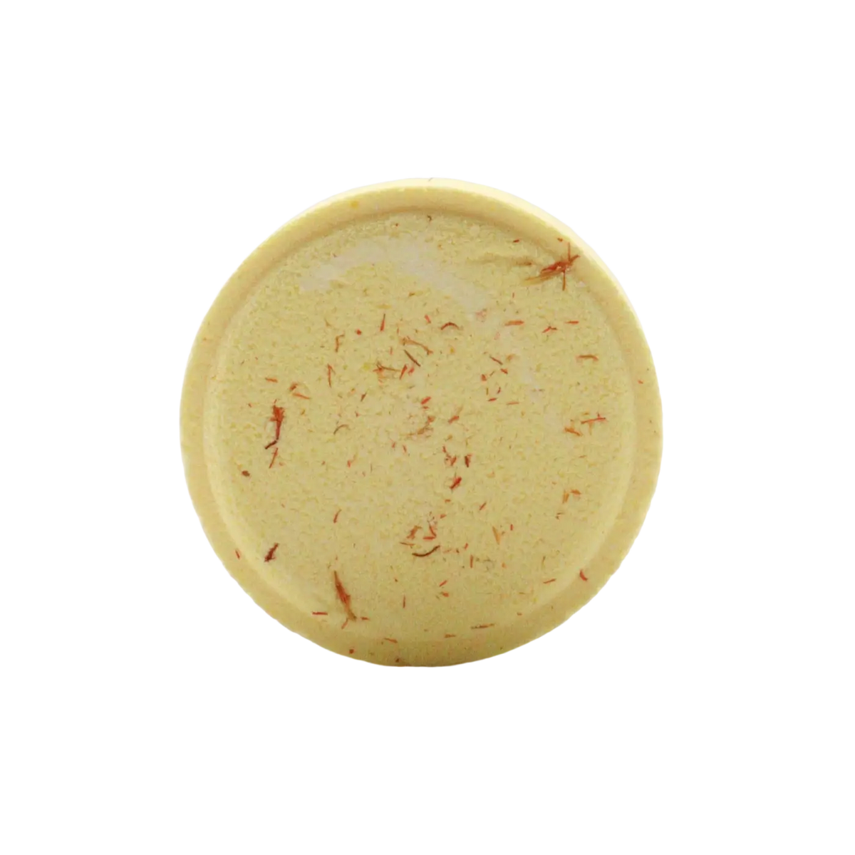 Badebombe Sunshine Bliss von AWGifts Europe, gelbe runde Dusch-Dufttablette mit entspannendem Duft, für ein wohltuendes Duscherlebnis