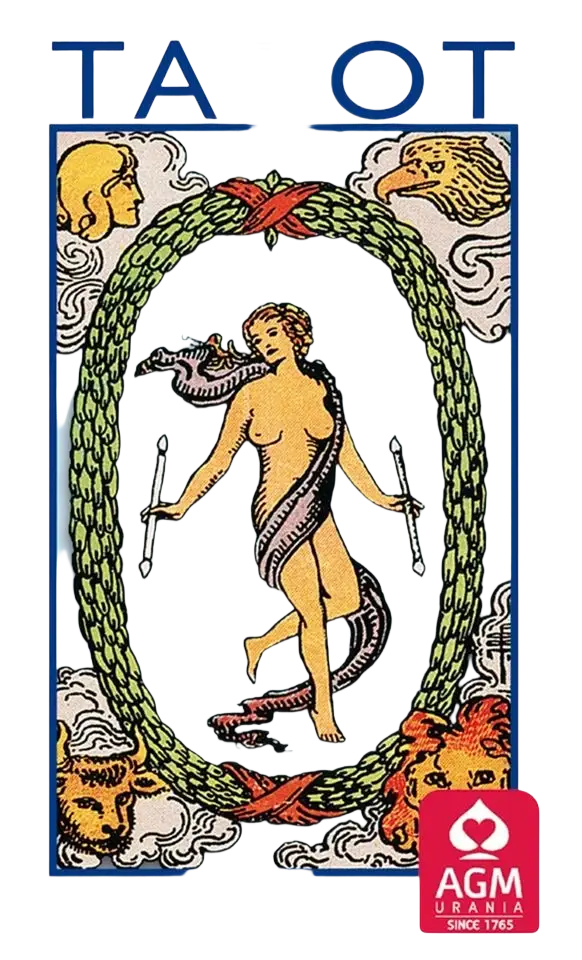 Tarotkarten von A.E. Waite im Standardformat, detailreiche Illustration, Teil eines Tarotkartensets von Dessauer