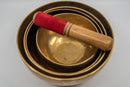 Handgefertigte tibetische Klangschale aus Nepal, traditionelles Musikinstrument mit detailliertem Design, von Tibet.