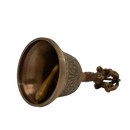 Tibetische Glocke aus Messing, 260 g, als Klanginstrument mit antikem Design, hergestellt von Ayurveda Specialist B.V.