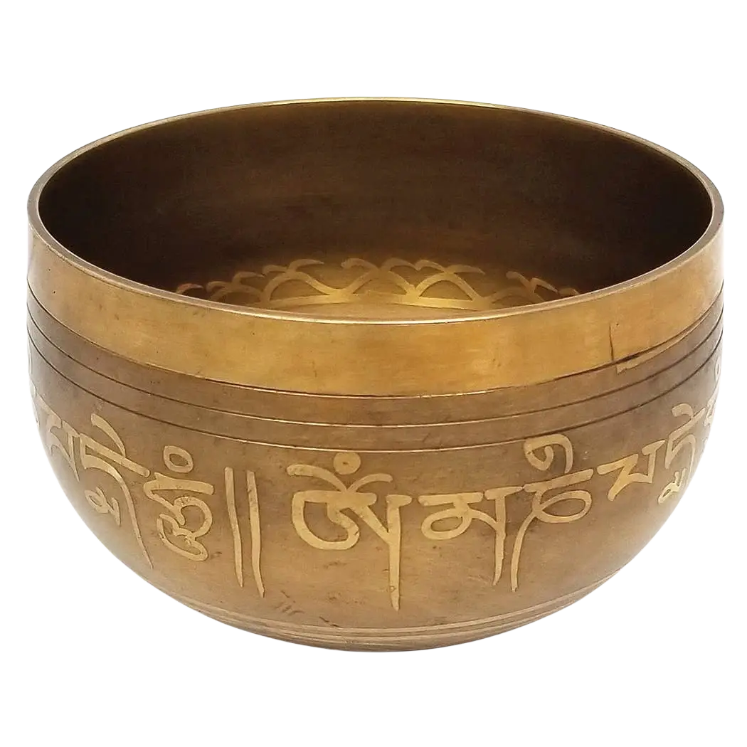 Tibetische Mantra-Sangschale, Klangschale 10-14cm, handgefertigt in Nepal, Yak & Yeti, Musikinstrument mit spirituellem Design