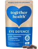Together Health Eye Defence Nahrungsergänzungsmittel mit 30 Kapseln zur Unterstützung der Augengesundheit, sichtbar in der Flasche