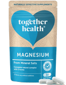 Magnesiumpräparat von Together Health, 30 Kapseln, Nahrungsergänzungsmittel in einer weißen Packung mit blauer Beschriftung
