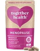 Nahrungsergänzungsmittel für die Wechseljahre von Together Health, mit Vitaminen und Kräutern, in einer Flasche.