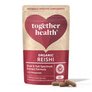 Hochdosierte Reishi-Pilz Nahrungsergänzung in 60 Kapseln, von Together Health, mit 10.300 mg reishi Pilzextrakt.