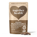 Hochdosierte Vitalpilze Mushroom 5 Blend von Together Health in 60 Kapseln, inklusive Lions Mane, Chaga, Reishi und Shiitake