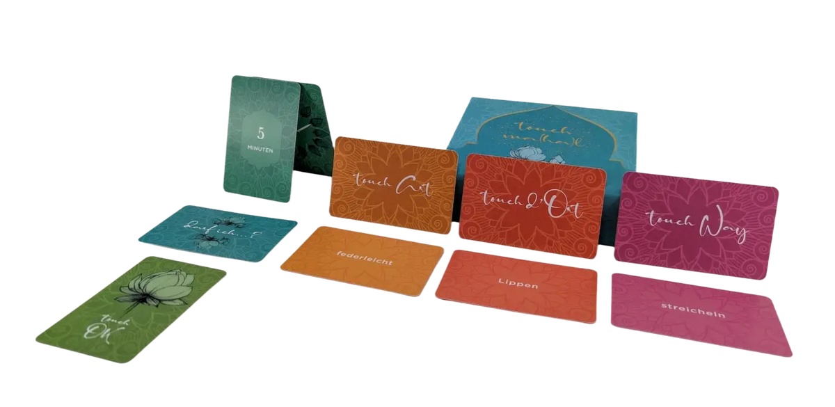 Vera Plattner Touch Ma(ha)l Berührungs-Coaching in a Box, erotisches Spiel für Paare, Limited Edition, romantische Beziehungsspiel