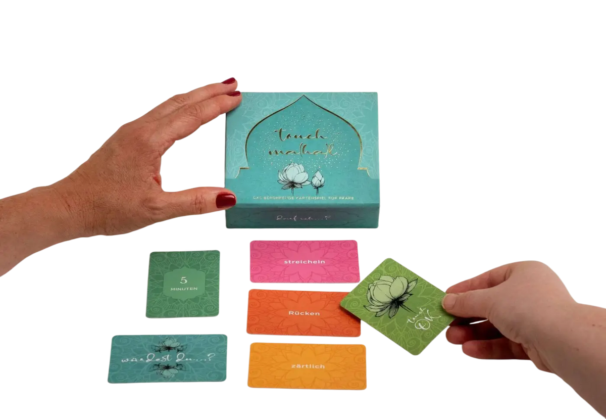 Touch Ma(ha)l Berührungs-Coaching in a Box Spiel von Vera Plattner, limitiertes erotisches Spiel für Paare und Beziehungen
