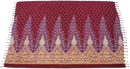 Bordeauxfarbenes Hamamtuch mit Pfauenfeder-Muster, Tropechopf TR-50, 160x115cm, luftiges Sarong-Tuch aus Baumwolle