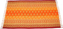 Orange und rot gemusterter tr-503 flower-ornament lunghi sarong tuch 190x115cm mit quasten aus gewebtem stoff